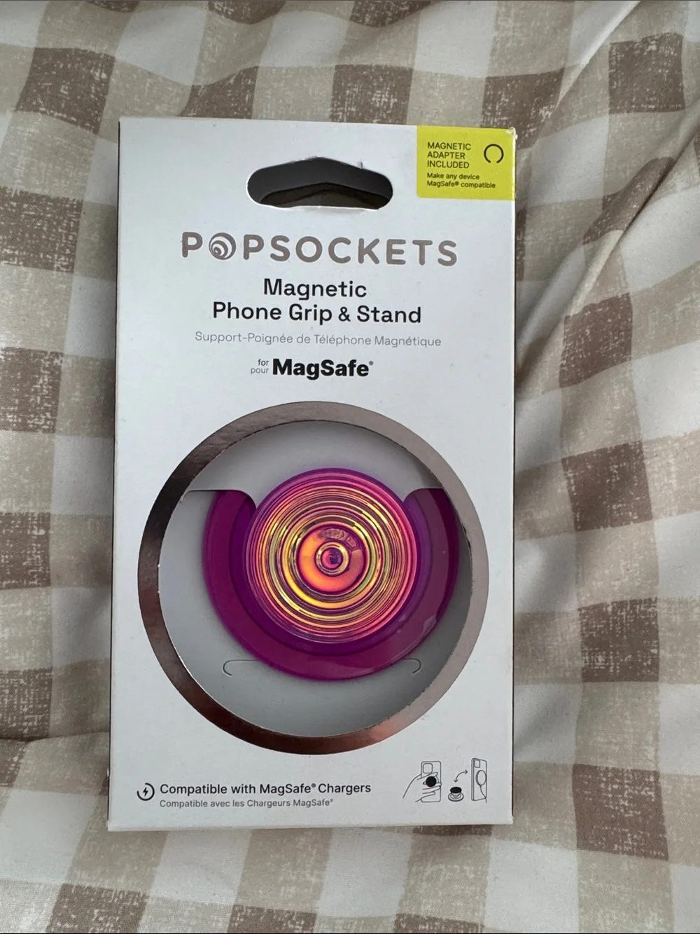 PopSocket Magnetic Phone Grip & Stand - Purple with Iridescent Center
